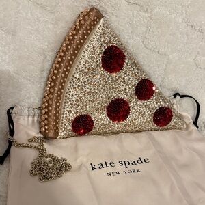 kate spade jeweled pizza shaped purse